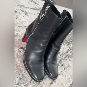 Black Leather Ankle Boots